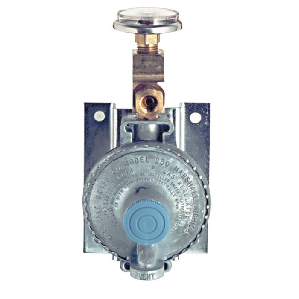 Trident Marine Single Stage Regulator w/300 PSI Pressure Gauge w/Wall Mount [1211 - 1411] - Houseboatparts.com