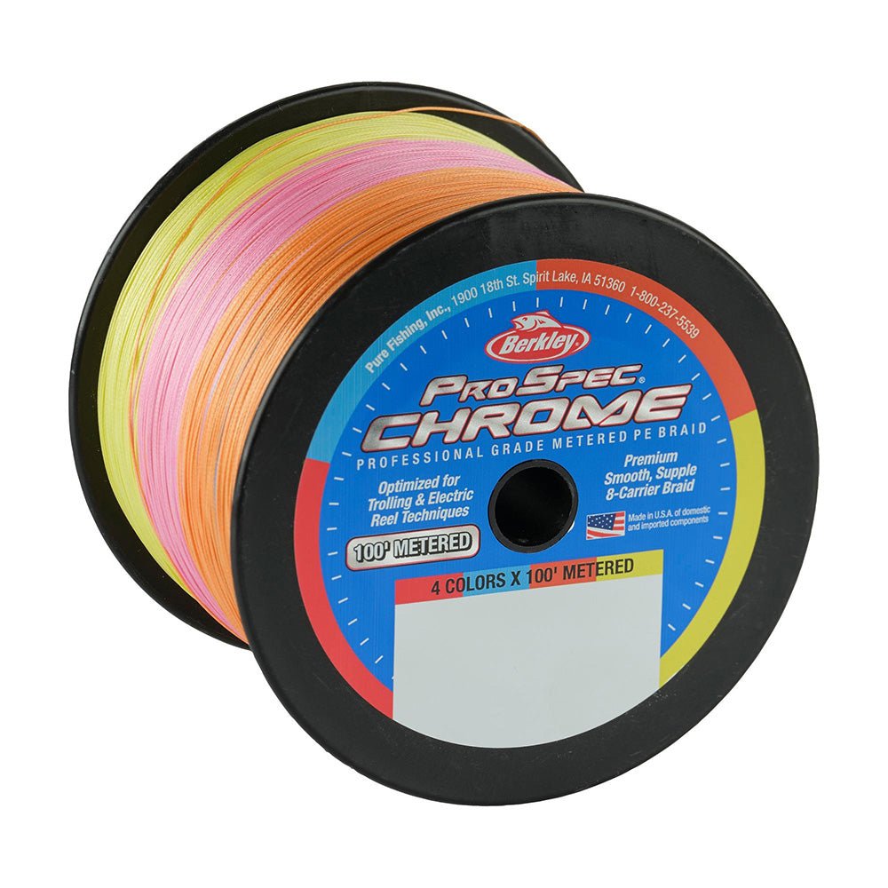 Berkley ProSpec Chrome 4 x 100' Metered Braid - 100lb - 3000yd [1641080] - Houseboatparts.com