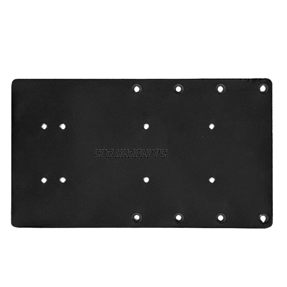 Sea Brackets 14" Straight Trolling Motor Plate - Black [SEA2322 - BLK] - Houseboatparts.com