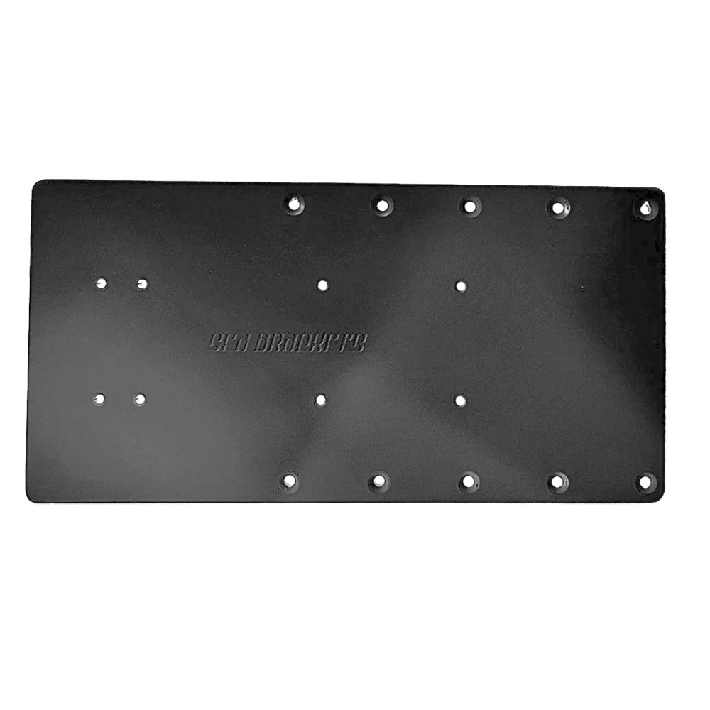 Sea Brackets 16" Straight Trolling Motor Plate - Black [SEA2323 - BLK] - Houseboatparts.com