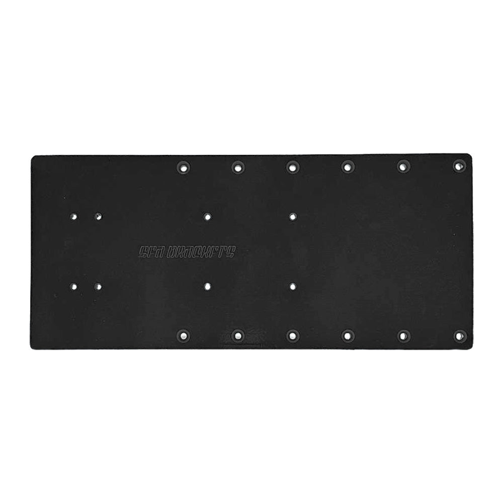 Sea Brackets 18" Straight Trolling Motor Plate - Black [SEA2324 - BLK] - Houseboatparts.com