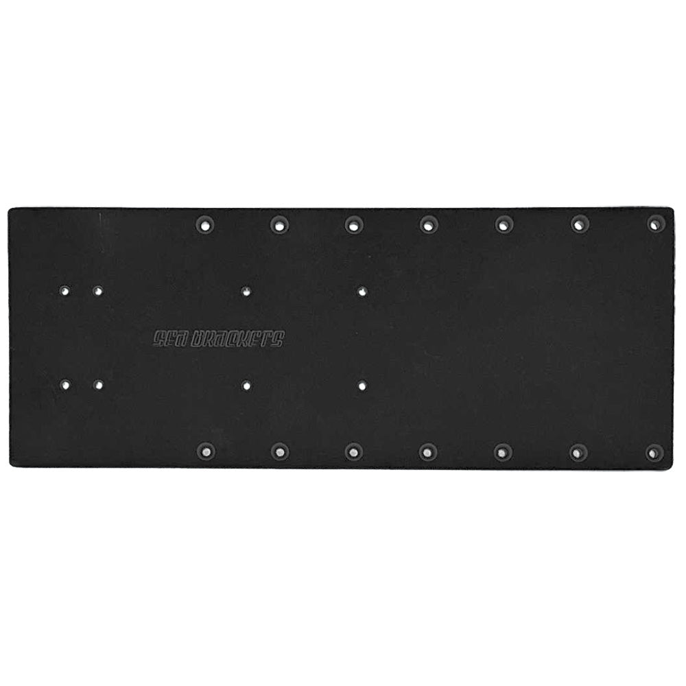 Sea Brackets 20" Straight Trolling Motor Plate - Black [SEA2325 - BLK] - Houseboatparts.com