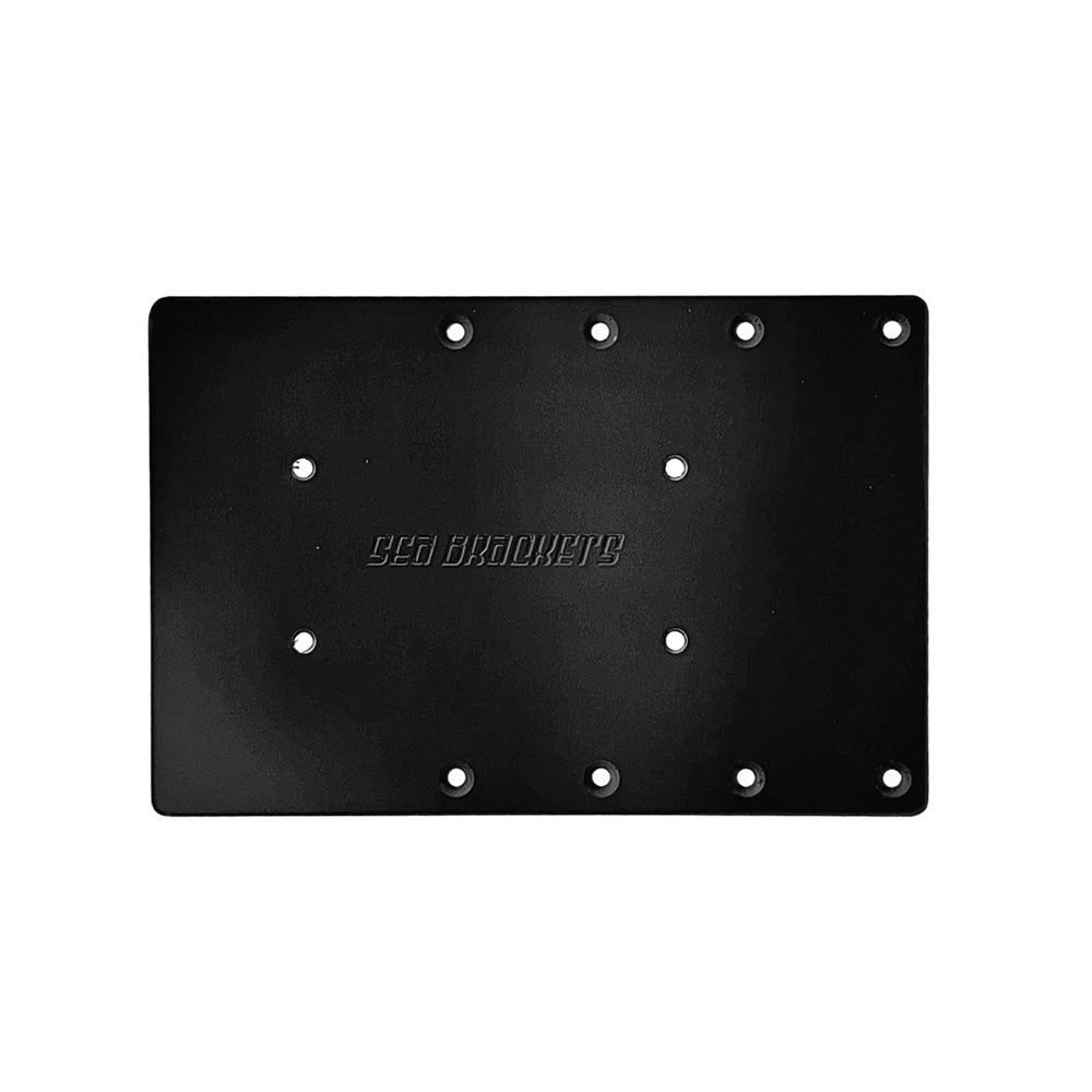 Sea Brackets 12" Straight Trolling Motor Plate f/Garmin Force Kraken - Black [SEA2313 - BLK] - Houseboatparts.com