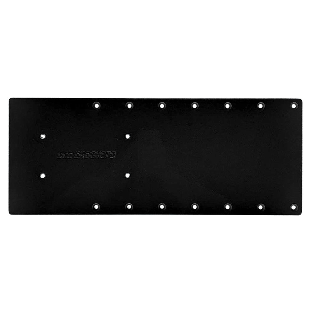 Sea Brackets 20" Straight Trolling Motor Plate f/Garmin Kraken - Black [SEA2303 - BLK] - Houseboatparts.com