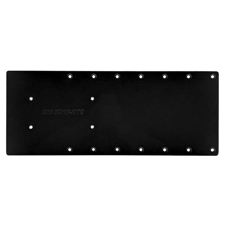 Sea Brackets 20" Straight Trolling Motor Plate f/Garmin Kraken - Black [SEA2303 - BLK] - Houseboatparts.com