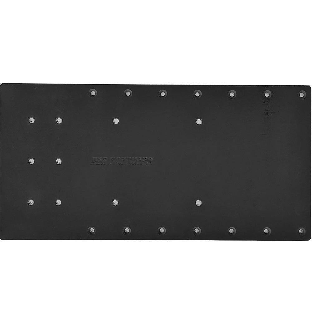 Sea Brackets 20" Straight Trolling Motor Plate f/Minn Kota Quest - Black [SEA2310 - BLK] - Houseboatparts.com