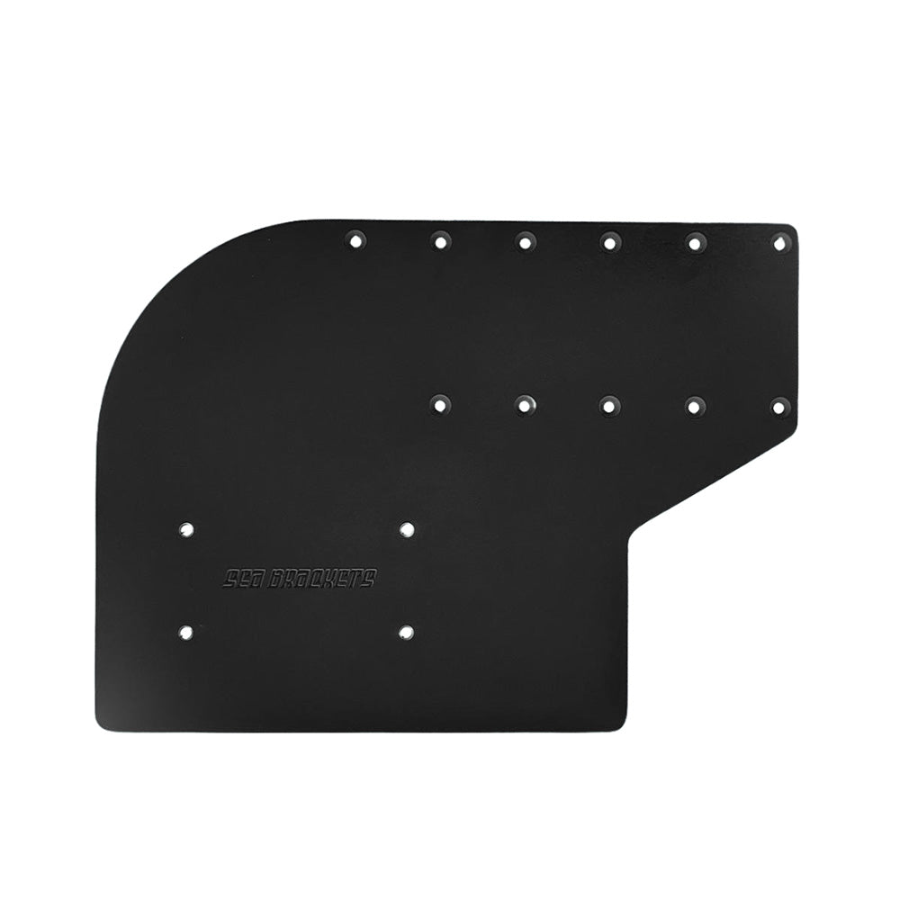 Sea Brackets Small Offset Trolling Motor Plate f/Garmin Kraken - Black [SEA2311 - BLK] - Houseboatparts.com