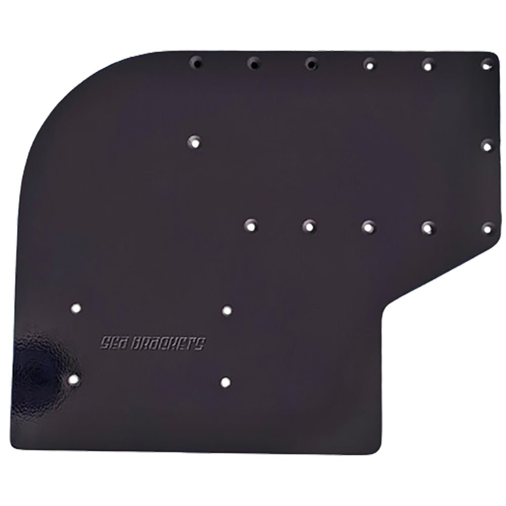 Sea Brackets Large Offset Trolling Motor Plate f/Garmin Kraken - Black [SEA2308 - BLK] - Houseboatparts.com