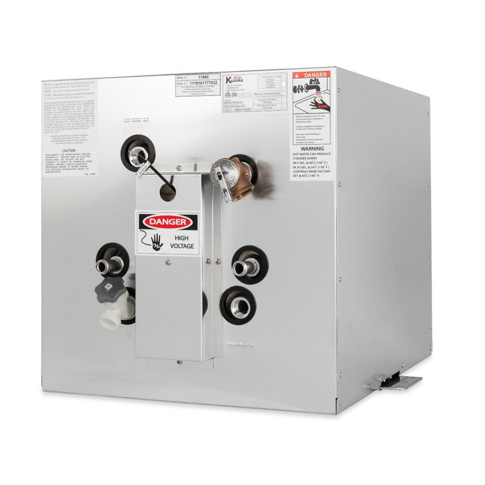Kuuma 11 - Gallon WH, 240V (L1 L2 Wiring) Front Heat Exchange, Side Mount [11860] - Houseboatparts.com