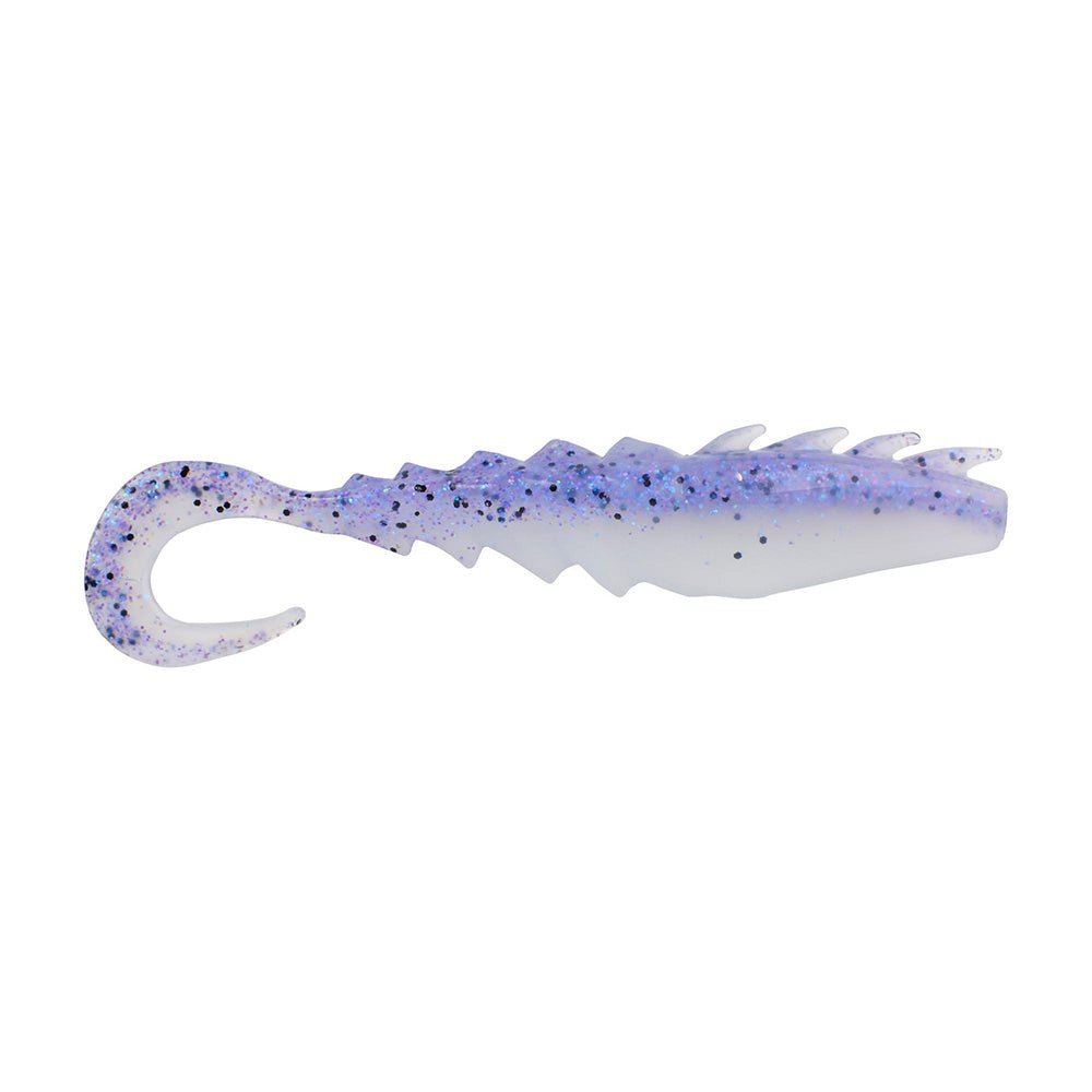 Berkley Gulp! Saltwater Nemesis Prawn Curl Tail - 4" - Violet Haze Fleck GSNPCT4 - VIOHF [1637570] - Houseboatparts.com