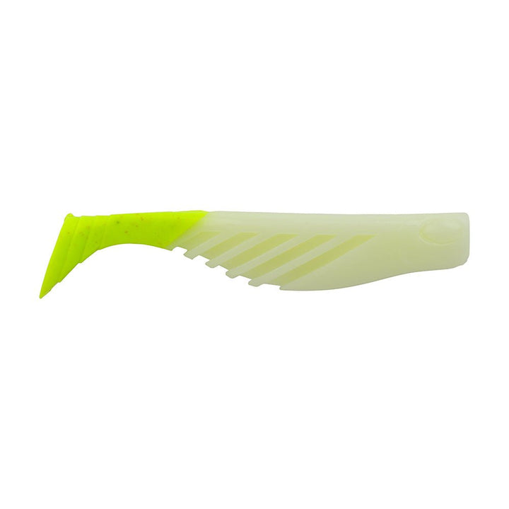 Berkley Gulp! Saltwater Ripple Mullet - 4" - Glow/Chartreuse GSRM4 - GC [1637694] - Houseboatparts.com