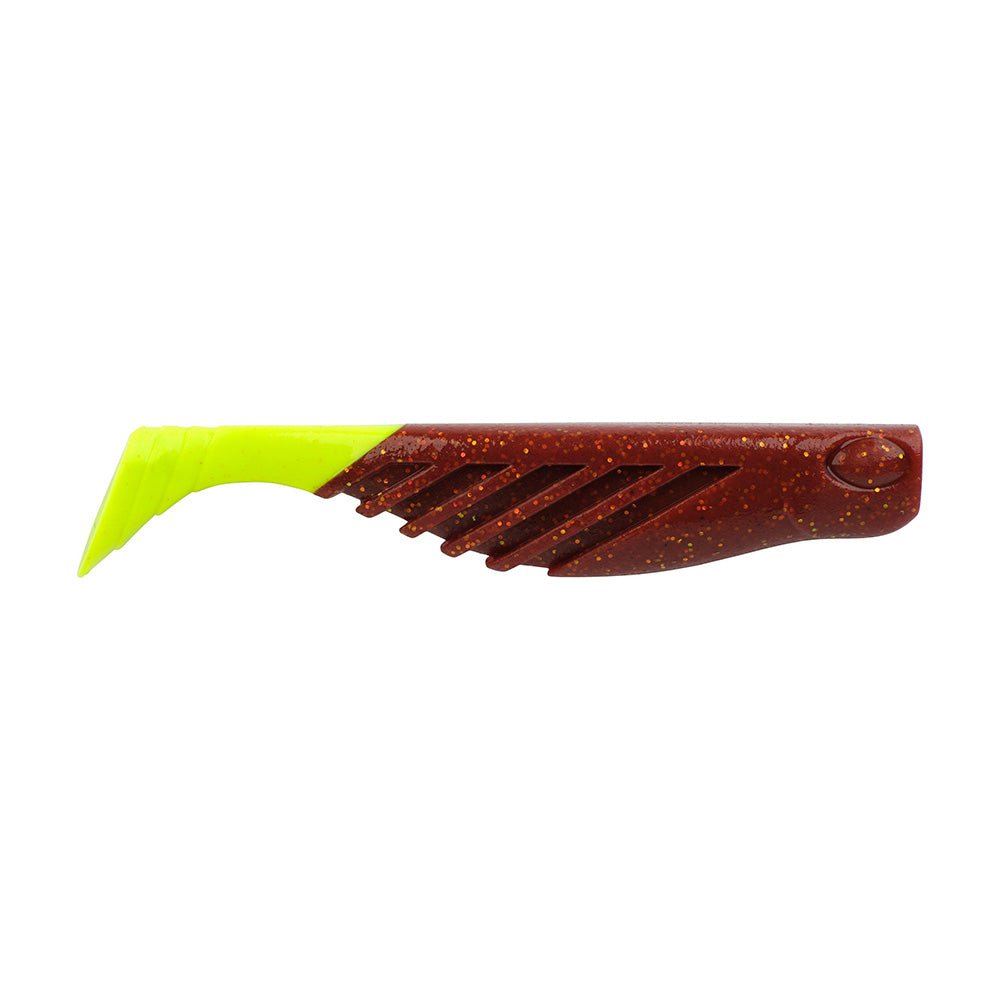 Berkley Gulp! Saltwater Ripple Mullet - 4" - Root Beer Gold/Chartreuse GSRM4 - RBGC [1637692] - Houseboatparts.com