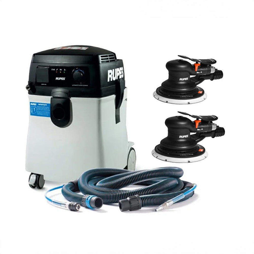 RUPES S245 Portable Vacuum Long Hose Kit w/(2) RH356A Skorpio Sander [S245EPL/KL2 - 66] - Houseboatparts.com