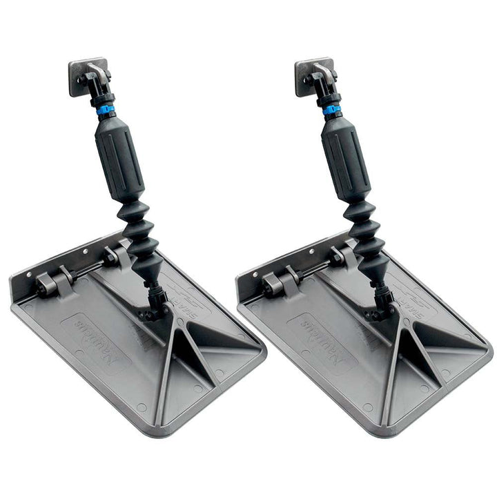 Lectrotab SX 9.5 x 10 Smart Tabs 16 - 18' Boats w/60lb Actuators - 60 - 150HP - Gunmetal Grey [SXG9510 - 60] - Houseboatparts.com