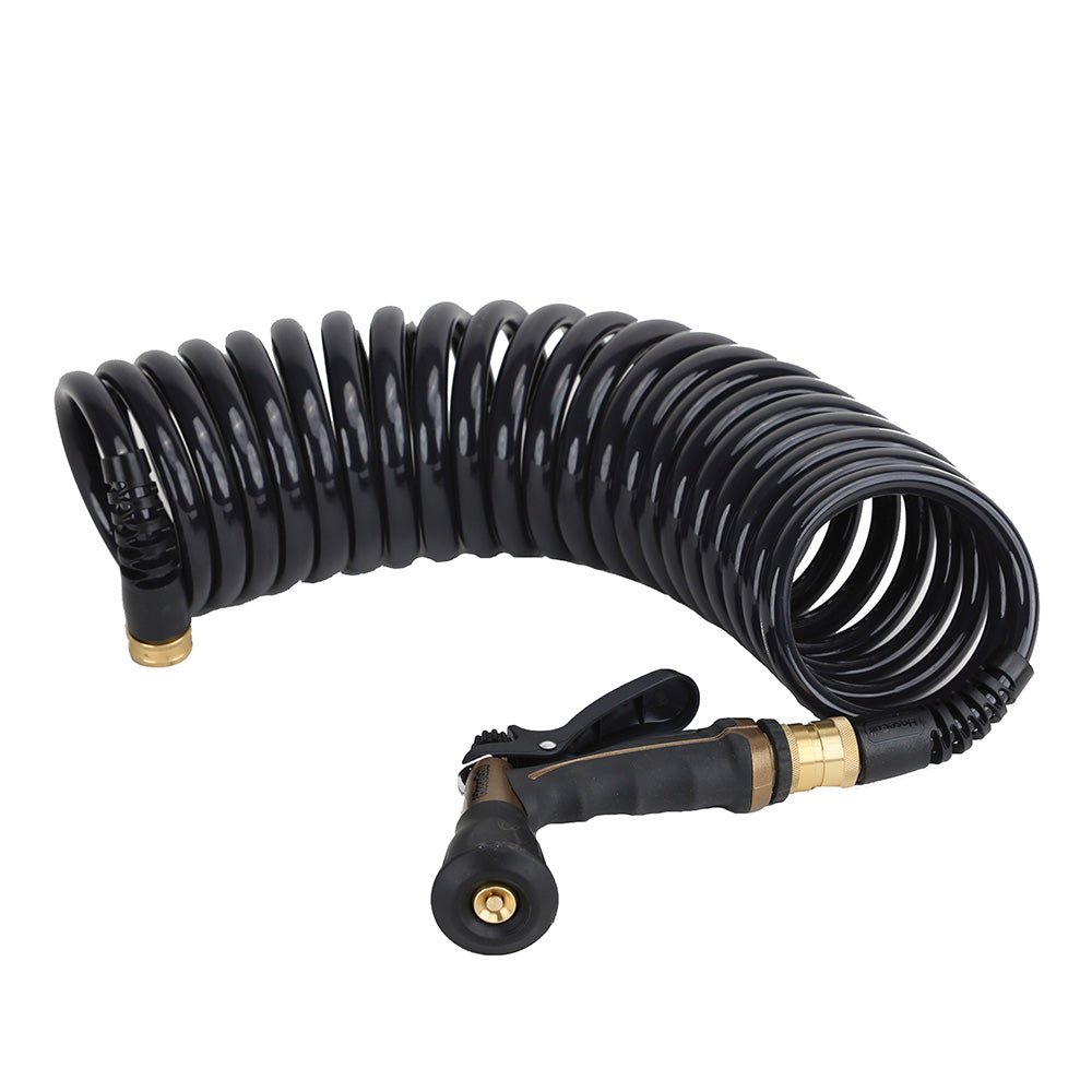 HoseCoil Commercial Pilot PRO 20' Hose Kit w/Boat Bumper Metal Body Nozzle [CPP2501K] - Houseboatparts.com