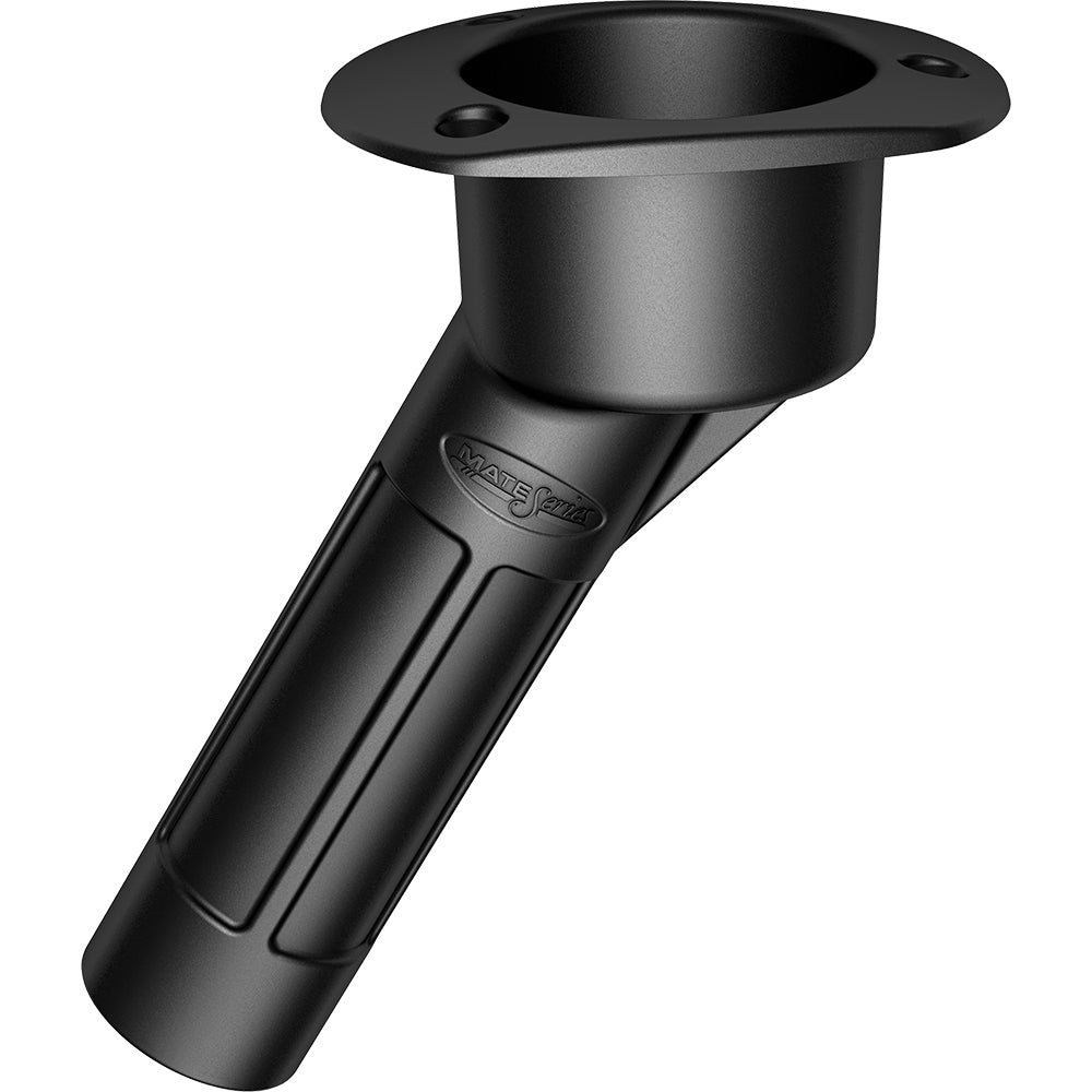 Mate Series Plastic Rod Cup Holder 30 Degree Open w/Oval Top - Black [P2030DB] - Houseboatparts.com