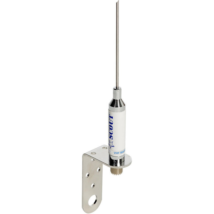 Scout 3' Stainless VHF Whip 3dB w/Bracket f/Sailboats - No Cable [PF AN NVHF00012T] - Houseboatparts.com