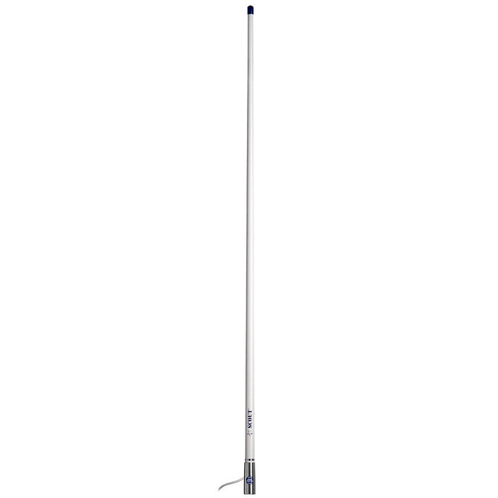 Scout 4' White VHF Antenna 3dB Stainless Steel Ferule w/5M RG - 58 Includes PL - 259 [PF AN NVHF00044T] - Houseboatparts.com