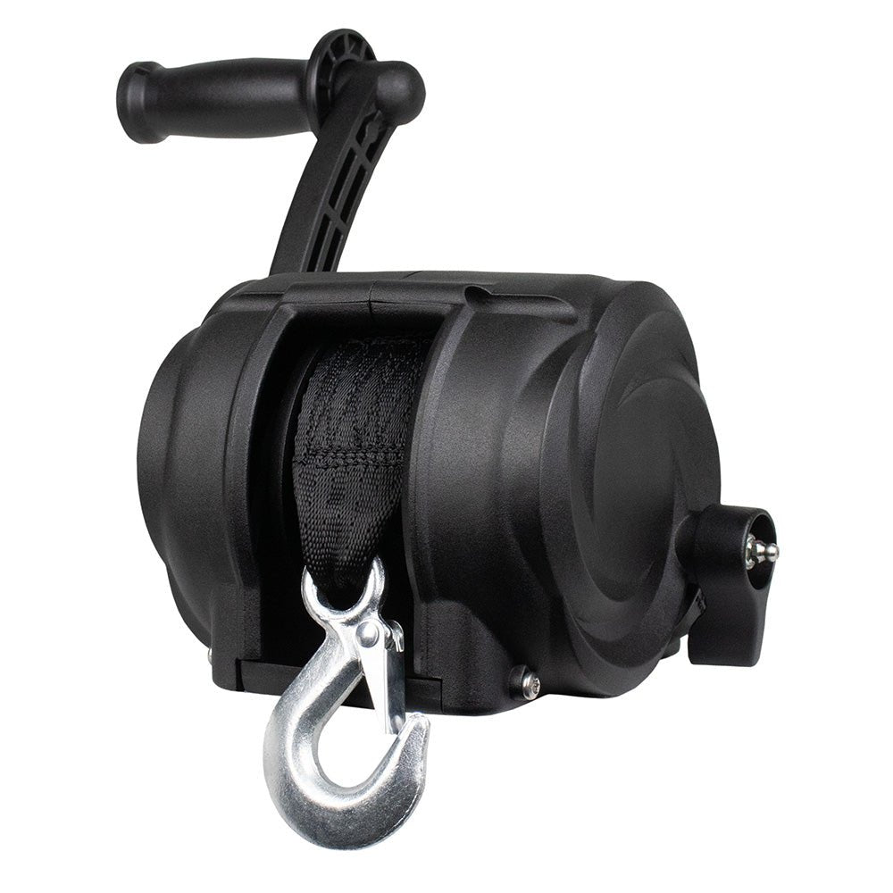 Powerwinch Premier Series Winch 2000lb, 8", Crank Arm - Carbon Black [21300 - W - 2000 - 8 - B - R] - Houseboatparts.com