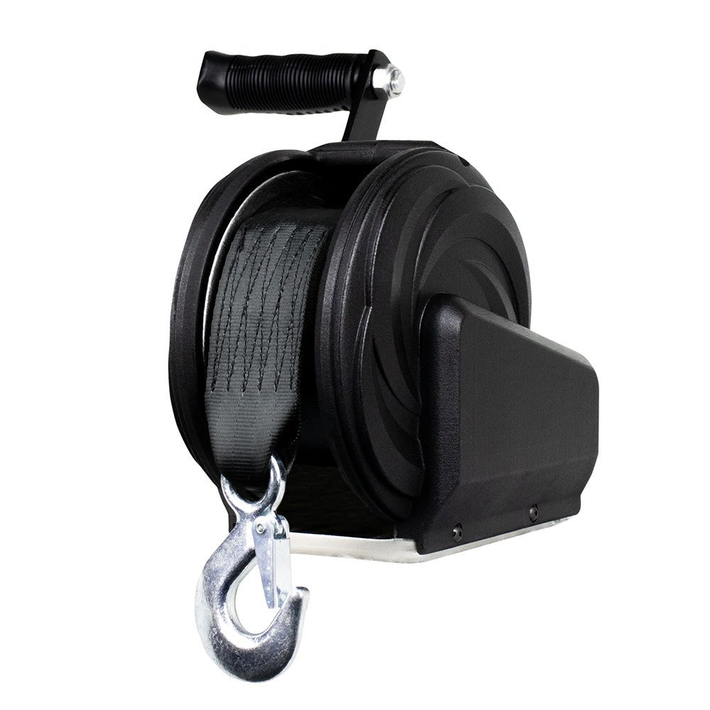 Powerwinch Select Series Winch 600lb, 8" Crank Arm - Carbon Black [21400 - W - 0600 - 8 - B - R] - Houseboatparts.com