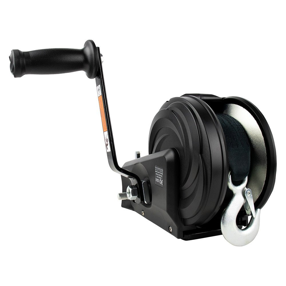 Powerwinch Select Series Winch 1,800lb, 2 Speed, 8" Crank Arm - Carbon Black [21400 - W - 1800 - 8 - B - R] - Houseboatparts.com