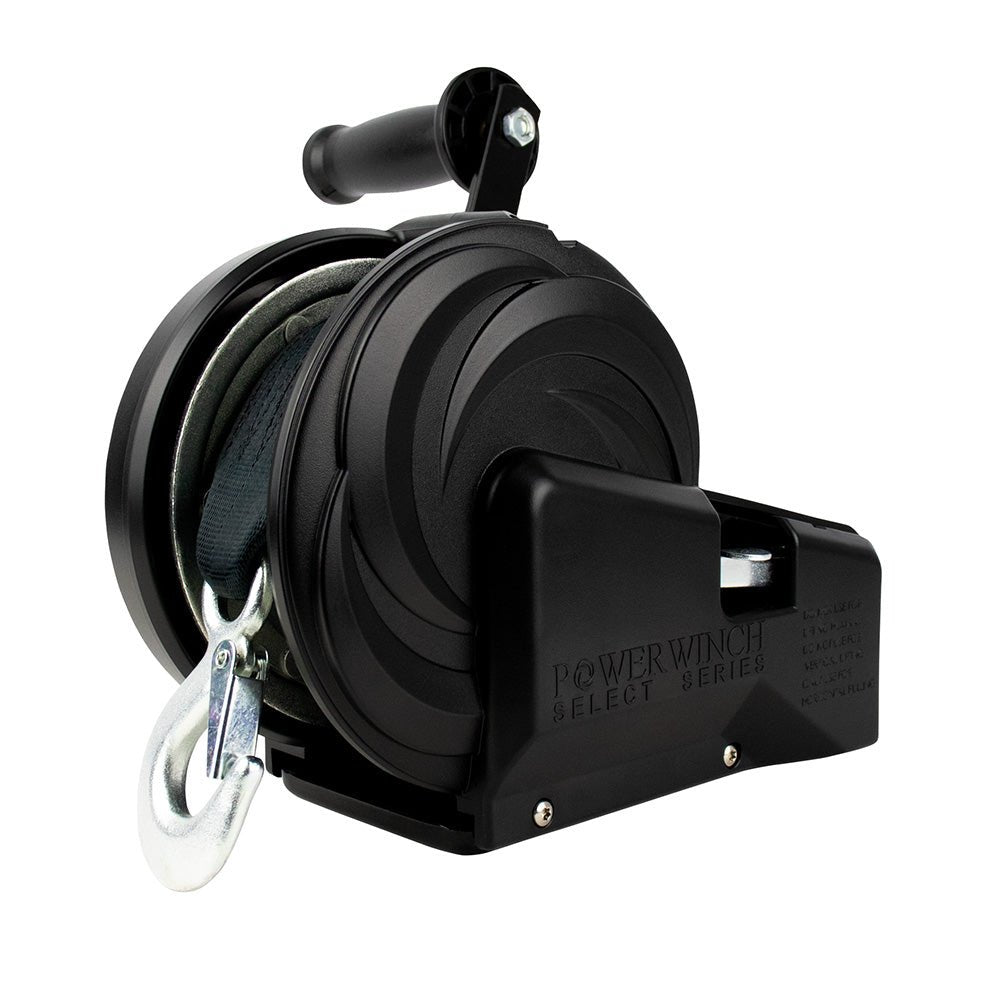 Powerwinch Select Series Winch 2,500lb, 2 Speed, 8" Crank Arm - Carbon Black [21400 - W - 2500 - 8 - B - R] - Houseboatparts.com