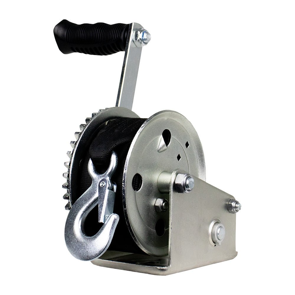 Powerwinch Utility Series Winch 1,400lb, 8" Crank Arm - Zinc [21500 - W - 1400 - 8 - Z - R] - Houseboatparts.com