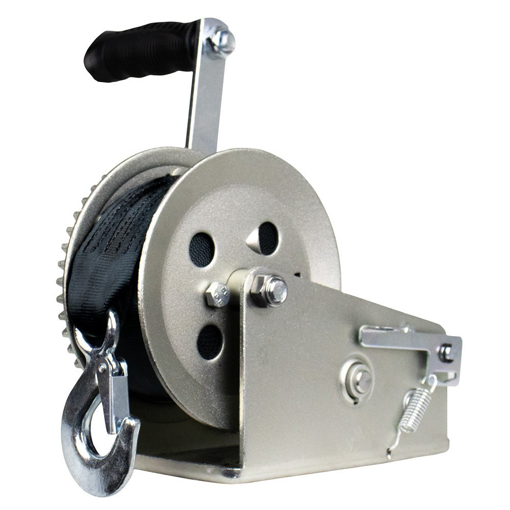 Powerwinch Utility Series Winch 1,800lb, 2 Speed, 8" Crank Arm - Zinc [21500 - W - 1800 - 8 - Z - R] - Houseboatparts.com