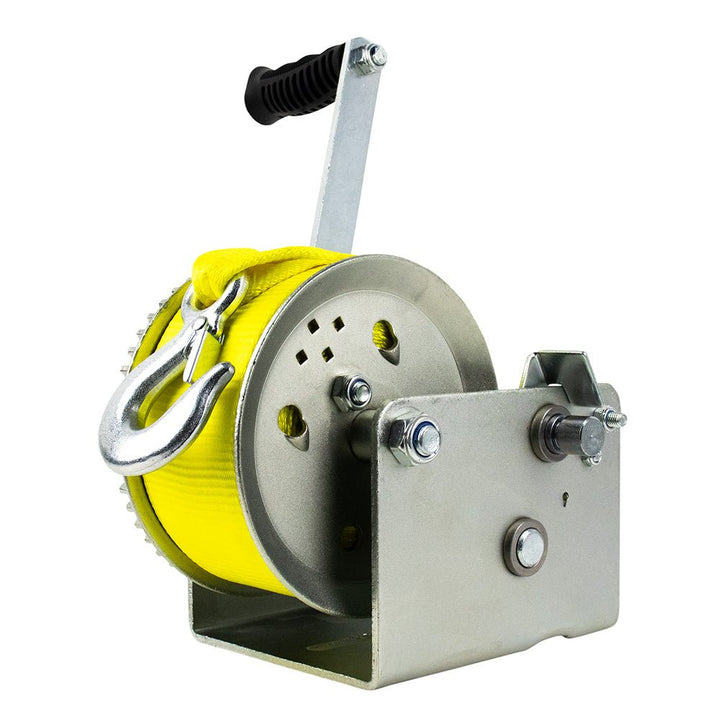 Powerwinch Utility Series Winch 3,200lb, 2 Speed, 9" Crank Arm - Zinc [21500 - W - 3200 - 9 - Z - R] - Houseboatparts.com