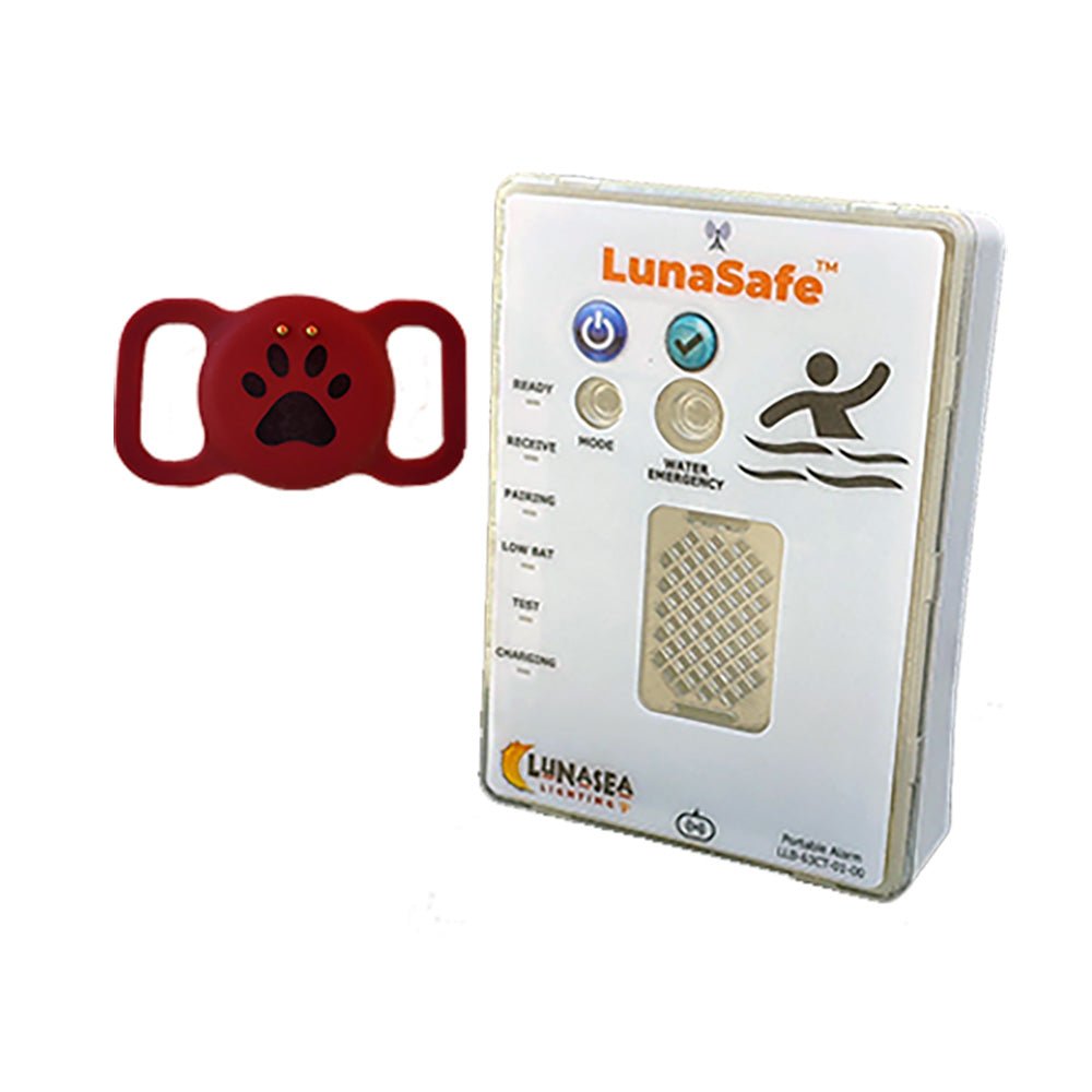 Lunasea Water Activated Pet Safety RF Transmitter w/Rechargeable Alarm Receiver - Red [LLB - 64PR - 02 - K2] - Houseboatparts.com