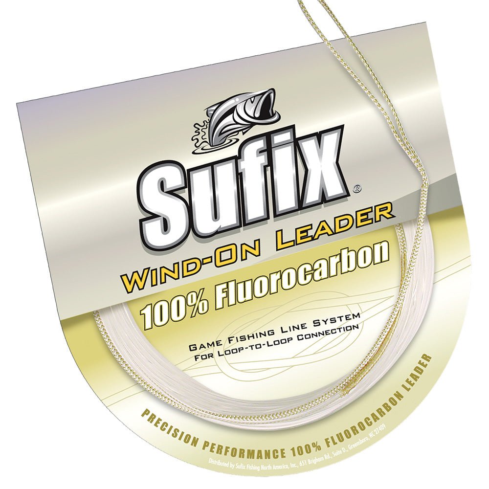 Sufix Wind - On 100% Clear Fluorocarbon Leader - 100lb - 11 yds [700 - 100F] - Houseboatparts.com