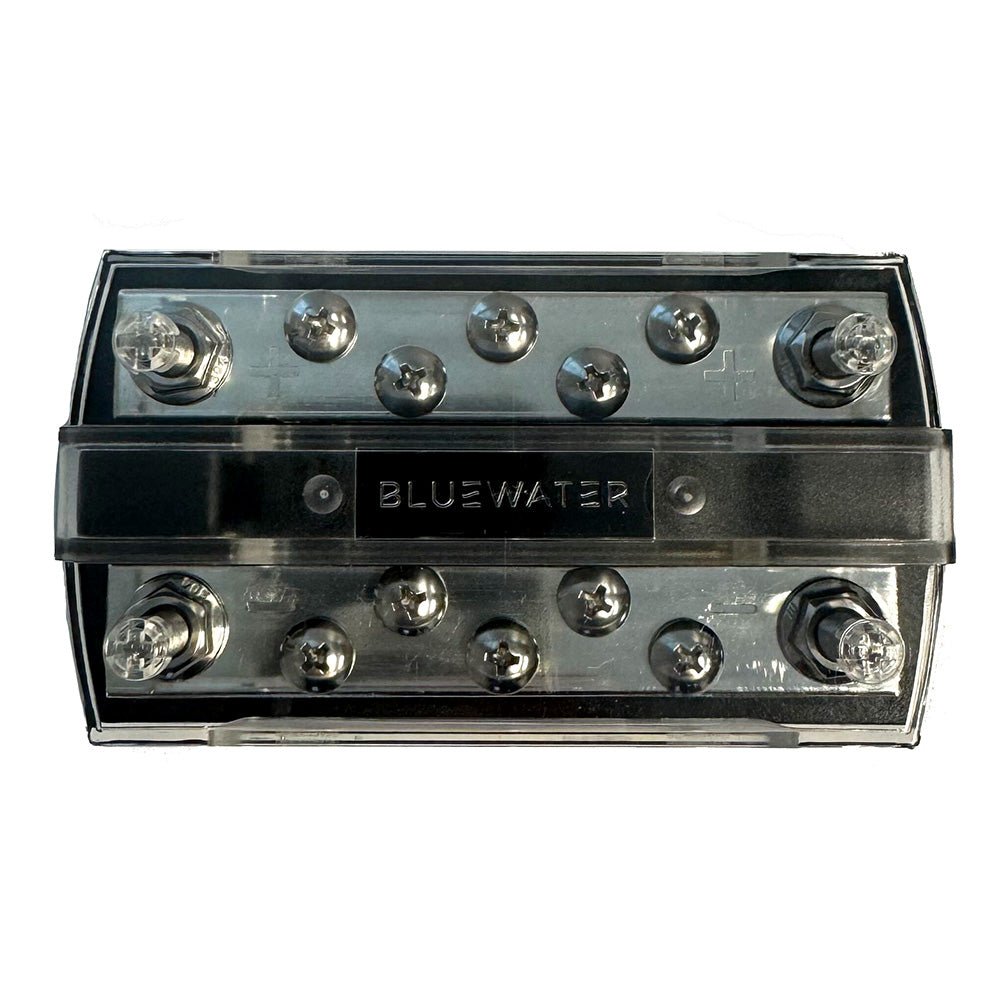 Bluewater 10 Position 150AMP 1/4" Busbar w/Cover [312700 - B - 022] - Houseboatparts.com