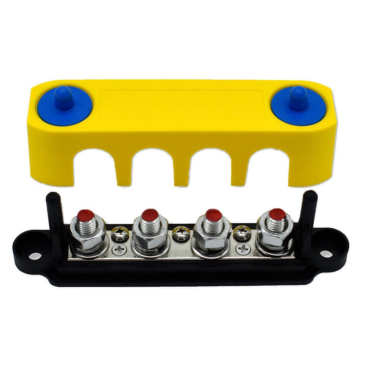 Bluewater Common Stud 4 Gang Positive Terminal Busbar w/Cover [313738 - B - 023] - Houseboatparts.com