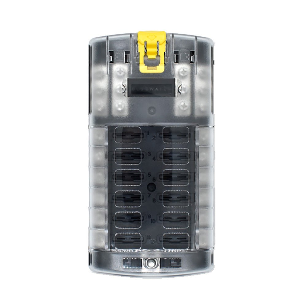 Bluewater 12 Position Fuse Block ATC w/Yellow Slide [3200 - 3003 - 012] - Houseboatparts.com