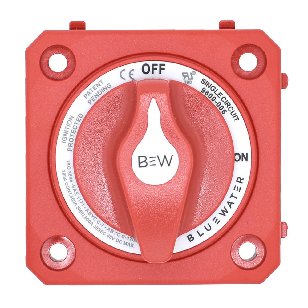 Bluewater On/Off Switch Battery Switch - Panel Mount - Red [9800 - 006 - 10] - Houseboatparts.com