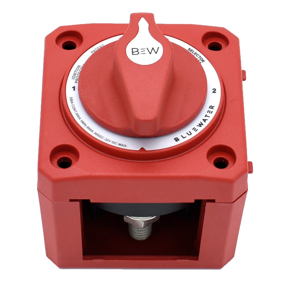 Bluewater OFF/1/2 Battery Switch - Surface Mount - Red [9800 - 008 - 11] - Houseboatparts.com