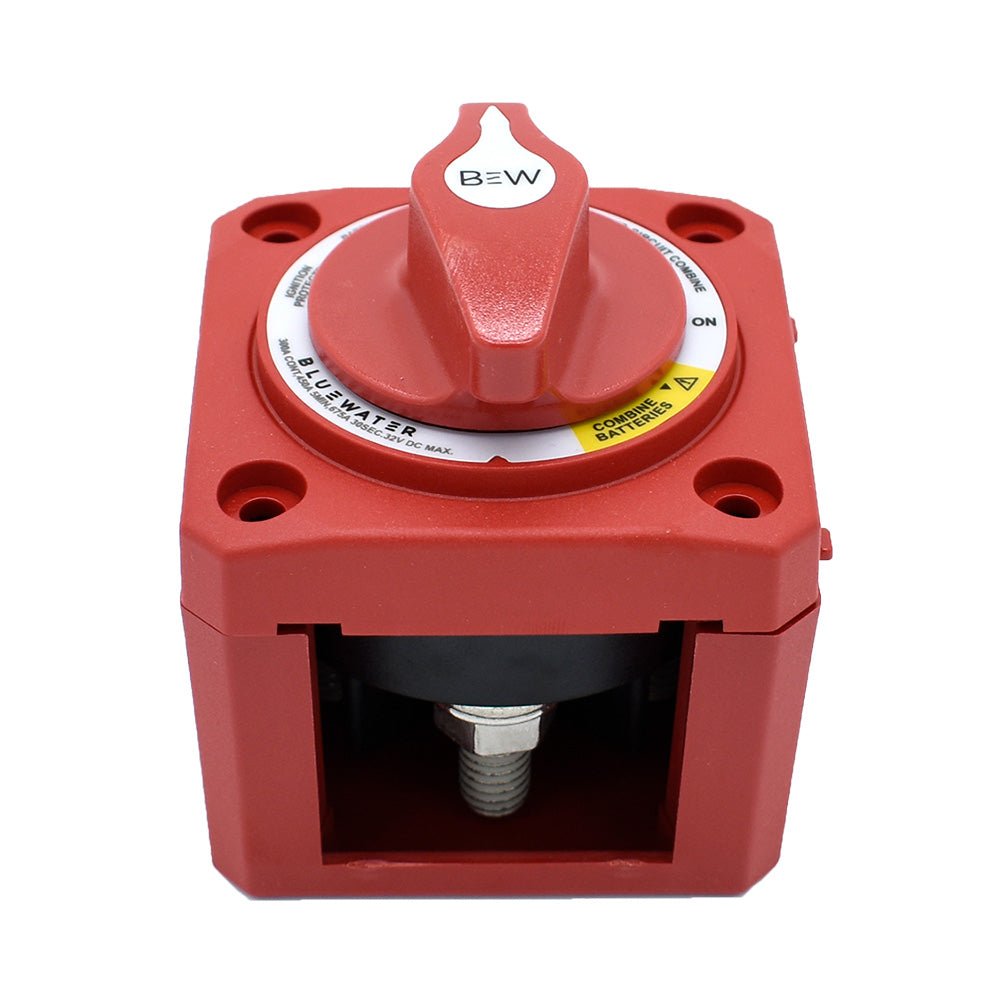 Bluewater Off/On Combine Battery Switch w/o Base - Surface Mount - Red [9800 - 011 - 11] - Houseboatparts.com