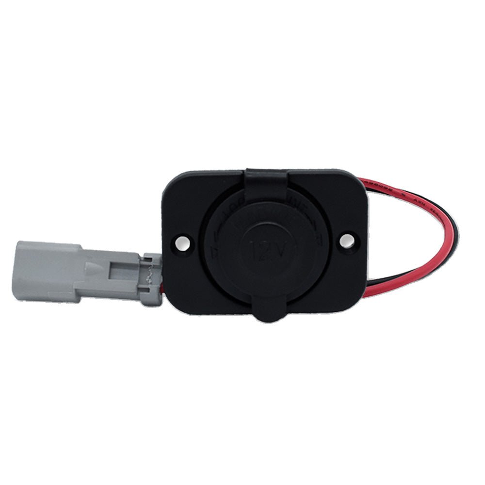 Bluewater 12V w/Single Sealed Socket w/Deutsch Connector Plate [6000 - 3004] - Houseboatparts.com