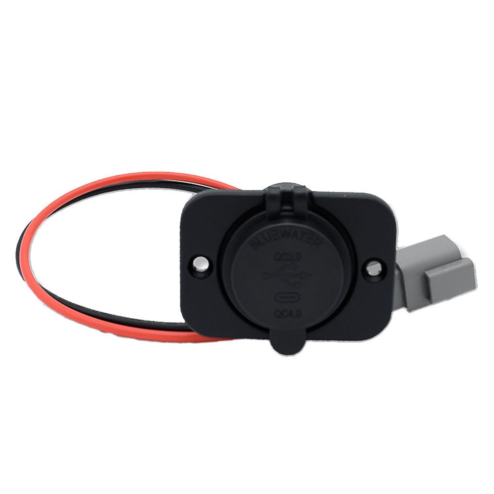 Bluewater USB/USB - C w/Deutsch Connector Plate [6000 - 3005] - Houseboatparts.com