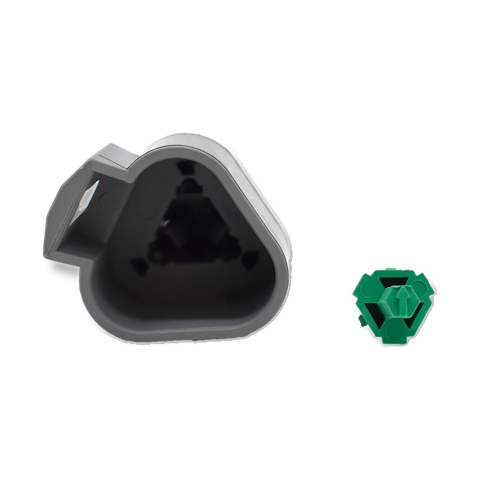 Bluewater 3 Position Male Deutsch Connector w/Wedge Lock [DT04 - 3P] - Houseboatparts.com