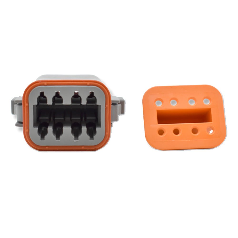Bluewater 8 Position Female Deutsch Connector w/Wedge Lock [DT06 - 08SA] - Houseboatparts.com