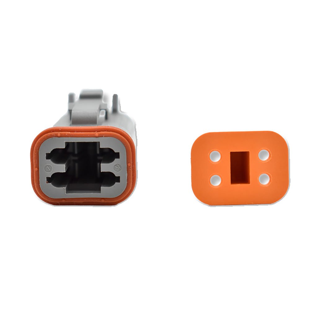 Bluewater 4 Position Female Deutsch Connector w/Wedge Lock [DT06 - 4S] - Houseboatparts.com