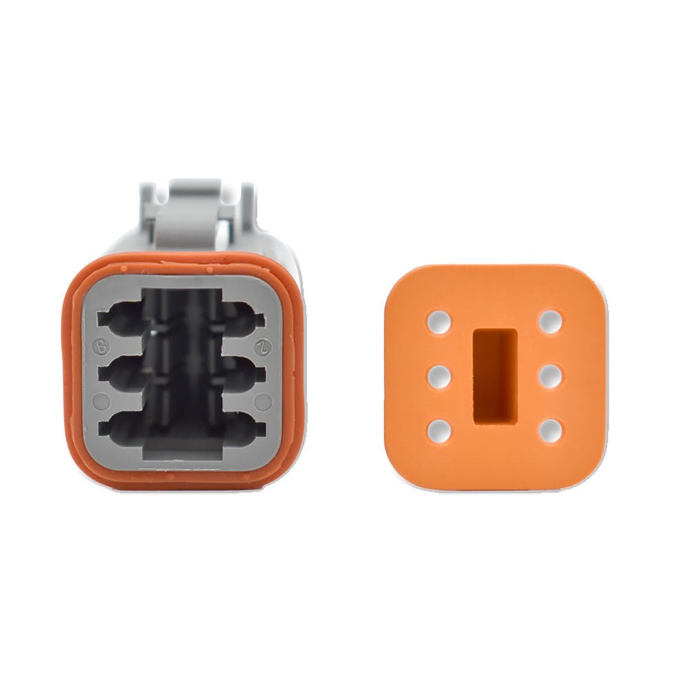 Bluewater 6 Position Female Deutsch Connector w/Wedge Lock [DT06 - 6S] - Houseboatparts.com