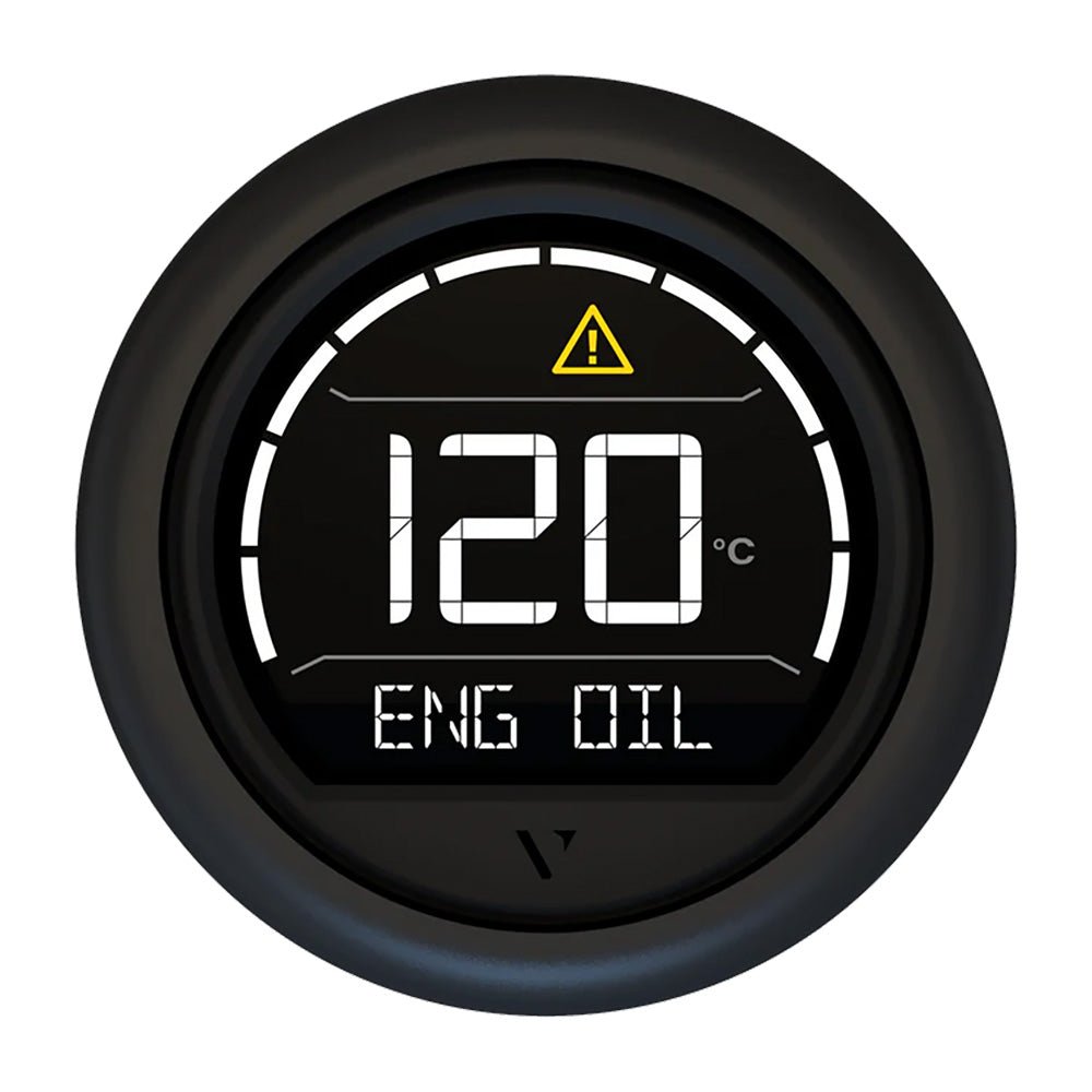 Veratron VL Digital 52 w/Round Black Bezel [B00205702] - Houseboatparts.com