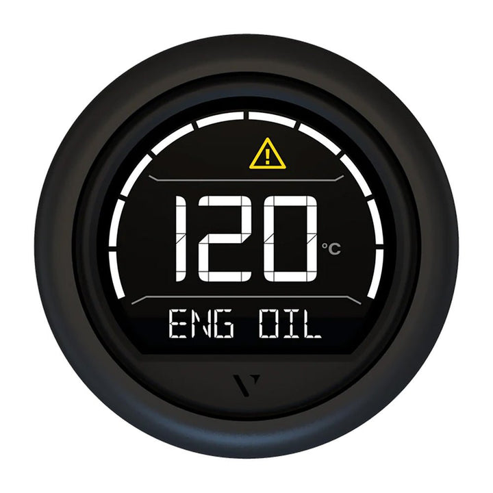 Veratron VL Digital 52 w/Round Black Bezel [B00205702] - Houseboatparts.com