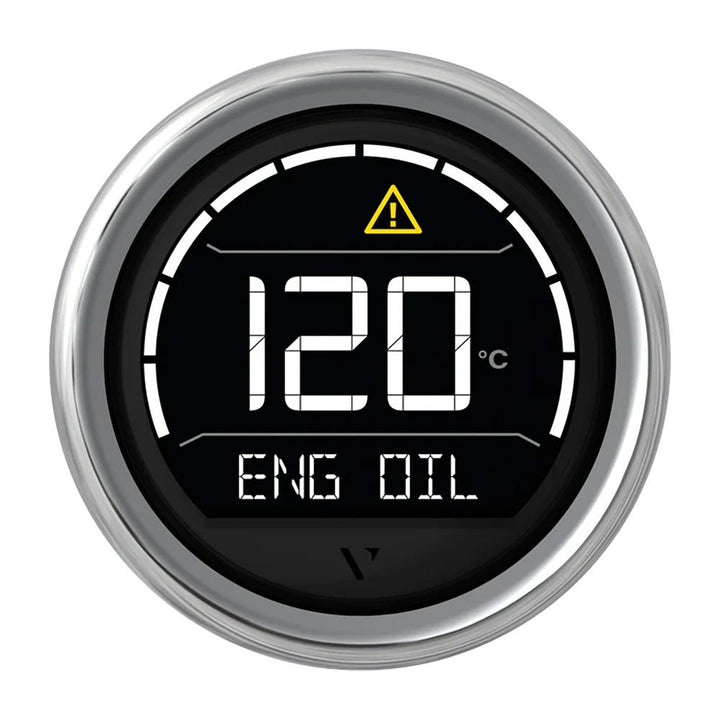 Veratron VL Digital 52 w/Round Chrome Bezel [B00205704] - Houseboatparts.com