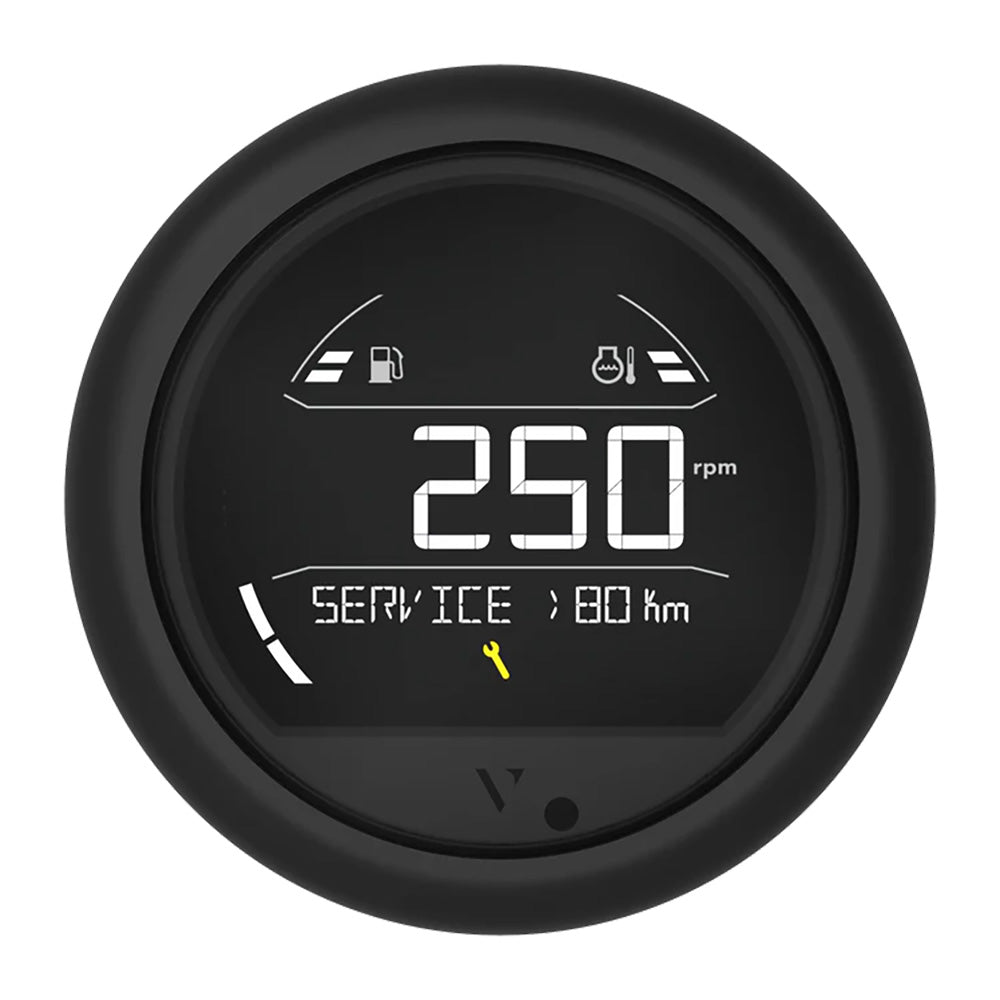Veratron VL Digital 85 w/Round Black Bezel [B00205802] - Houseboatparts.com