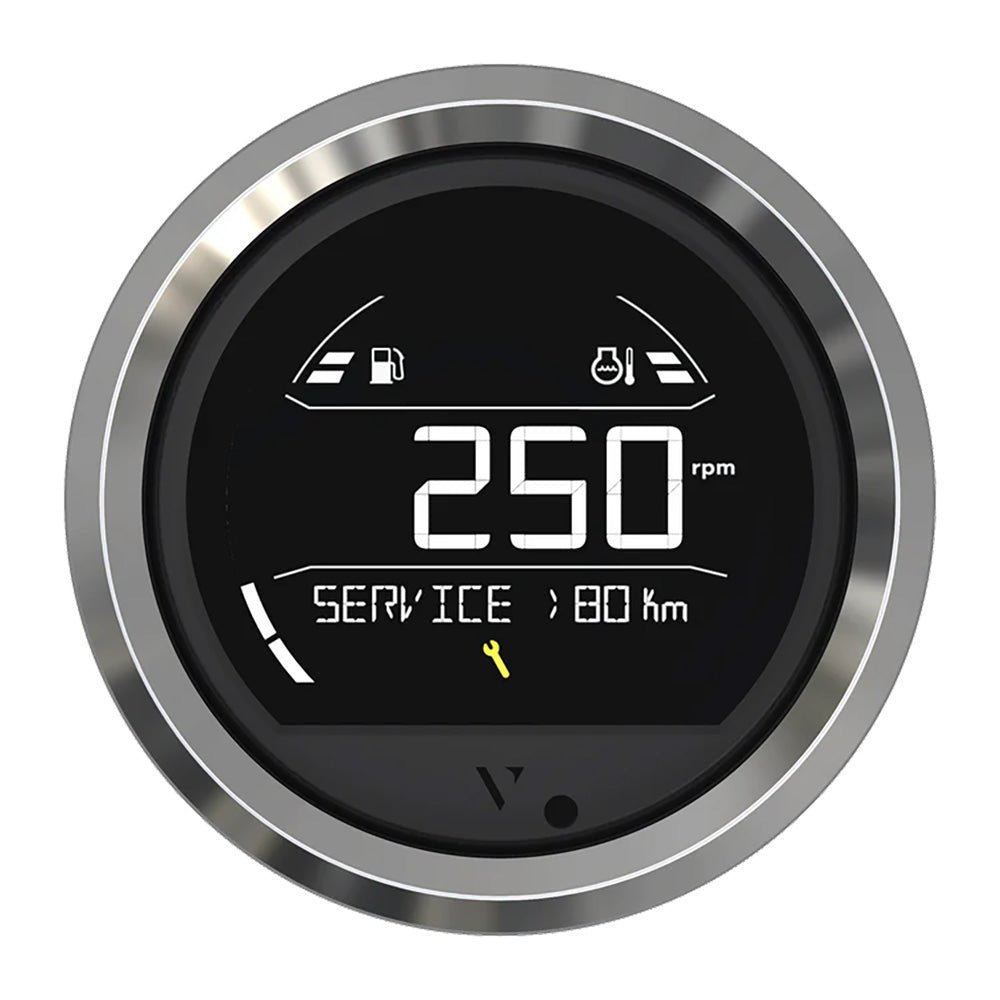 Veratron VL Digital 85 w/Triangular Chrome Bezel [B00205803] - Houseboatparts.com