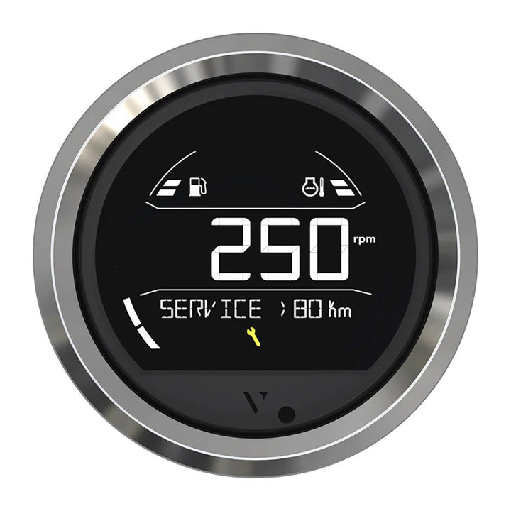 Veratron VL Digital 85 w/Triangular Chrome Bezel [B00205803] - Houseboatparts.com