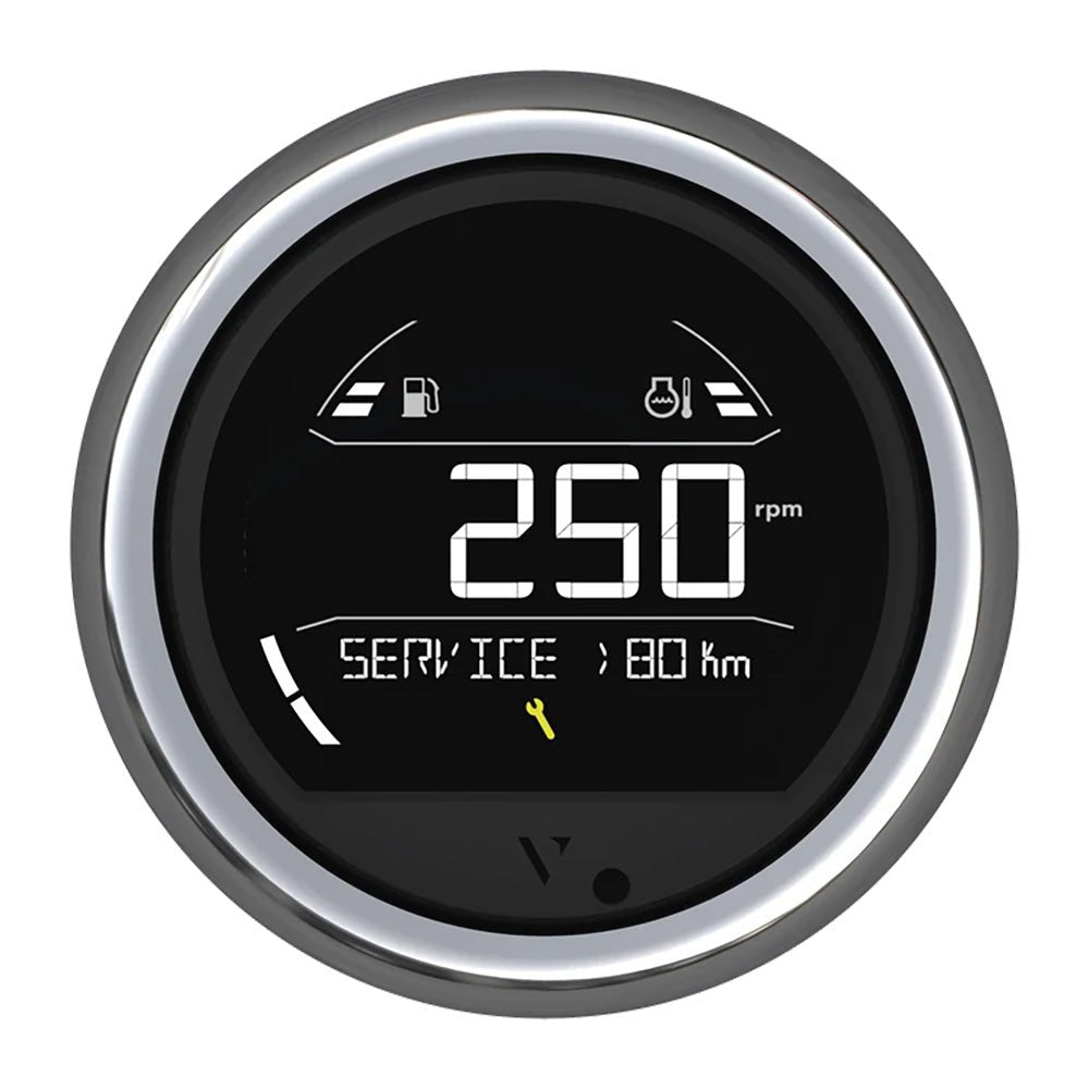 Veratron VL Digital 85 w/Round Chrome Bezel [B00205804] - Houseboatparts.com